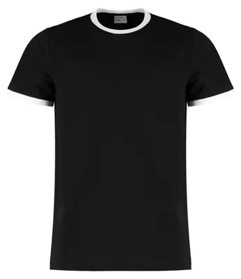 Obrázek produktu pro Kustom Kit - Tričko pro muže FK2062 (XL) (černé/bílé)