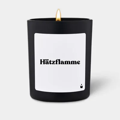 Produktbild von ChattyCandles Duftkerze Schwarz Woody Hätzflamme