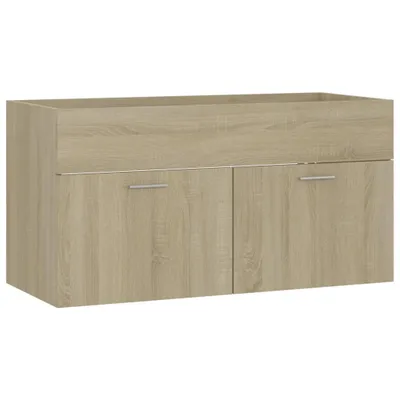 Immagine prodotto di vidaXL Waschbeckenunterschrank Sonoma-Eiche 90x38,5x46cm Holzwerkstoff