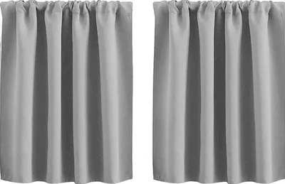 Imagen del producto de Conjunto de 2 - Estores para ventanas pequeñas - ideales para dormitorios, cocinas, armarios, habitaciones infantiles, sótanos, caravanas - 76 x 92 cm - Gris claro - Estores opacos - Poliéster