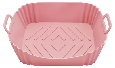 Produktbild von Silikon-Backform für Heißluftfritteuse, quadratisch, wiederverwendbarer Heißluftfritteusenkorb, Küchenhelfer für Heißluftfritteusen