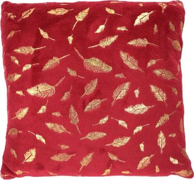 Produktbild von Dekokissen 40x40cm mit Federnmotiv in grau, grün, rot oder schwarz