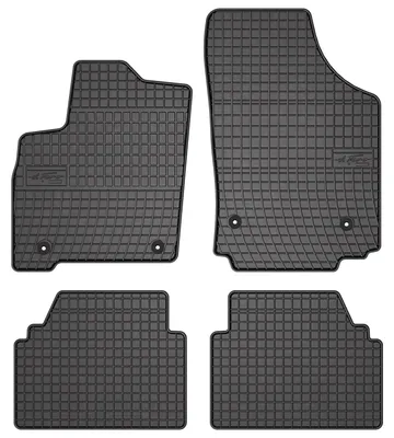 Produktbild von Gummi-Fußmatten für Opel Meriva A 2002-2010 (Minivan) – 4-tlg, Schwarz, passgenau – Wielganizator SolidPRO