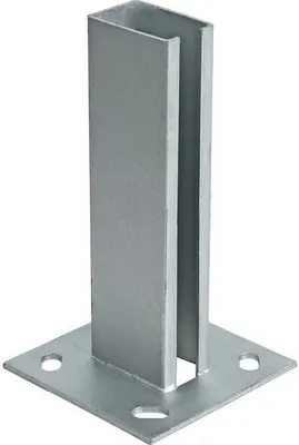 Produktbild von Pfostenträger Aufschraubhülse 40x60 mm Doppelstabmatten Zaun Pfosten Verzinkt