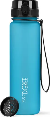 Produktbild von 720°DGREE Trinkflasche uberBottle softTouch mit Sieb sky blue 1l