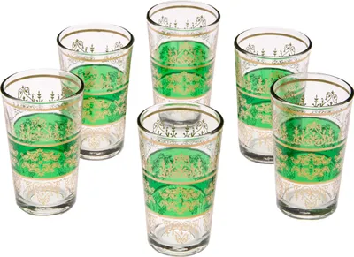 Produktbild von 6x Orient Teeglas Marrakesch Grün - 6er SET