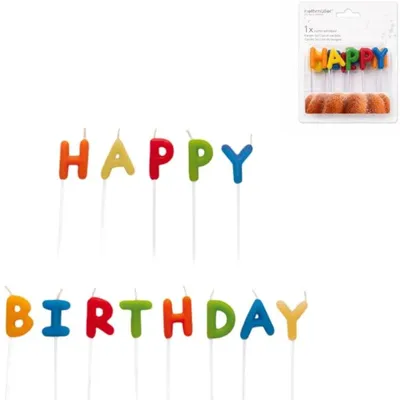 Immagine prodotto di Candeline per torta di buon compleanno, 13 pezzi