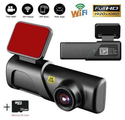 Produktbild von Dashcam / Auto-Videorecorder 2K HD WiFi USB DVR-Kamera mit G‑Sensor, Nachtsicht + 32 GB, Mikrofon