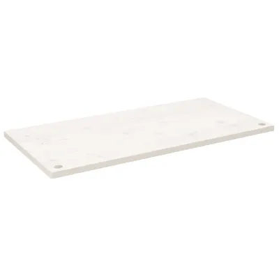 Immagine prodotto di Piano Scrivania Bianco 100x60x2,5 cm in Legno Massello di Pino