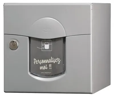 Image de Boîte aux lettres 2 portes extérieur - Soléa - acier gris mat