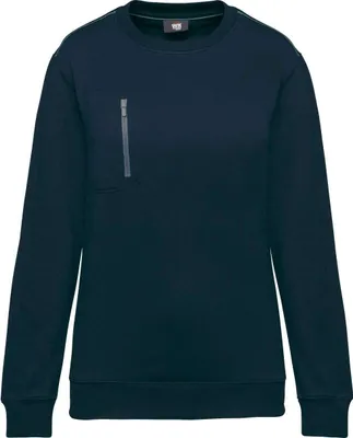 Produktbild von WK. Designed To Work Day To Day Uni-Sweatshirt mit kontrastfarbener zip Tasche