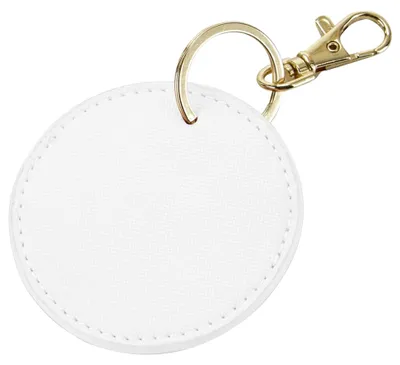 Productafbeelding van Bagbase - Sleutelclip "Boutique", rond, model FK1097 (unieke maat) (lichtbeige)