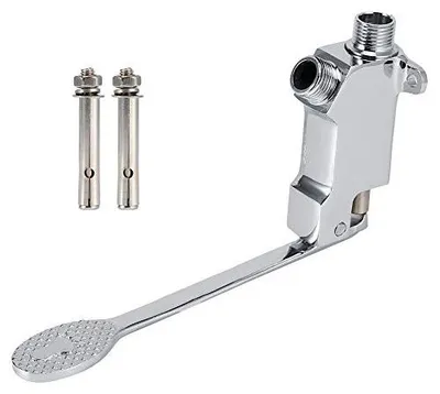 Fußpedal-Wasserventil G1/2, Messing, 360° drehbar, 20,5 cm