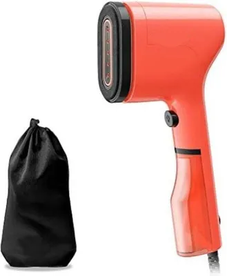 Productafbeelding van Famanu handstoomapparaat voor kleding - Compact stoomapparaat in oranje