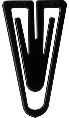 Produktbild von Büroklammern Plastiklips 35mm VE=50 Stück schwarz