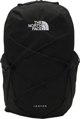 A black backpack with the North Face logo and 'Jester' text.