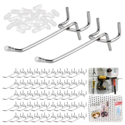 Productafbeelding van 50 Stuks Wandhaakjes van 10 cm voor Pegboard