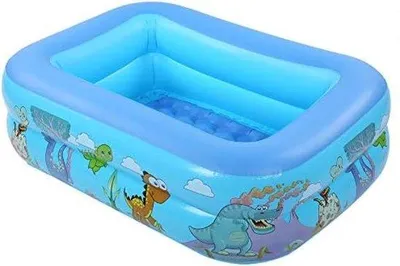 Produktbild von Famanu Aufblasbares Schwimmbad rechteckig - für Babys, Kleinkinder und Erwachsene