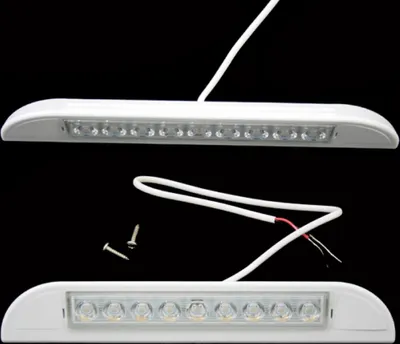 Obrázek produktu pro 12 V LED venkovní lampa na dveře teplá bílá karavan karavan loď 231 mm bílá