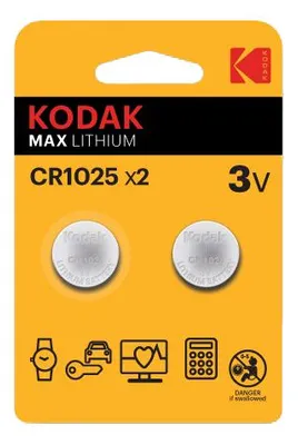 Produktbild von Kodak Max Lithium CR1025 Batterie (2 Stück)