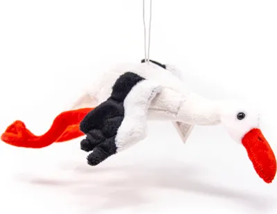 Image de Cornelissen - Doudou - Cigogne volante avec ruban - 31 cm