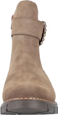 Produktbild von Rieker Damen Chelsea Boot Profilsohle Stiefelette Schnalle Riemen Z3564, Größe:40 EU, Farbe:Braun