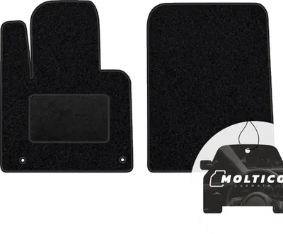 Produktbild von moto-MOLTICO Vorne Fußmatten Auto Velours Autoteppiche Schwarz Automatten Set 2-teilig passend für Kia Sorento III 2015-2020