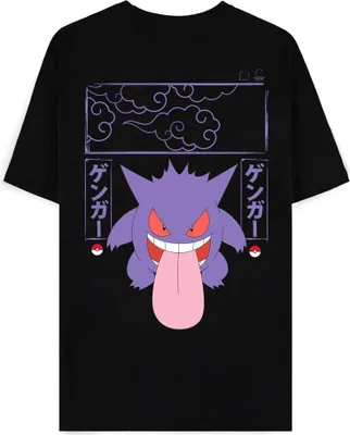 Produktbild von Pokémon - Gengar Blockdruck Herren Kurzarm-T-Shirt