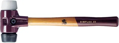 Produktbild von Halder Schonhammer Durchmesser 80mm 2900g Simplex mit Schlageinsatz Super-Kunststoff weiß - 3027080