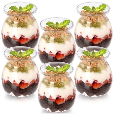 Obrázok produktu pre Dezertné poháre 160 ml, sada 6 kusov – opakovane použiteľné a všestranné