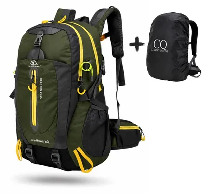 Produktbild von CarryQuest® - Rucksack - 40L leicht wasserabweisend Nylon Rückenbelüftung grün