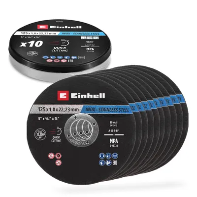 Zdjęcie produktu dla Tarcze tnące EINHELL, 711442, 125x1,0 mm, 10 sztuk