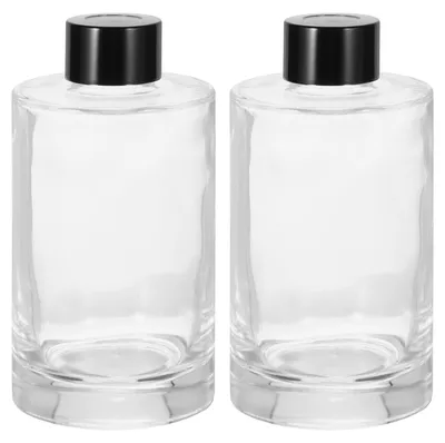 2er-Set leere Glas-Diffuserflaschen 200 ml, nachfüllbar, transparent