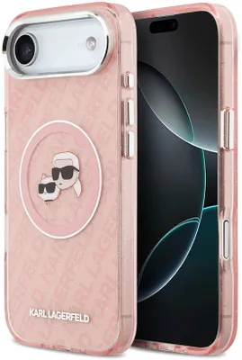 Zdjęcie produktu dla Etui Karl Lagerfeld do iPhone'a 17 Air w kolorze różowym
