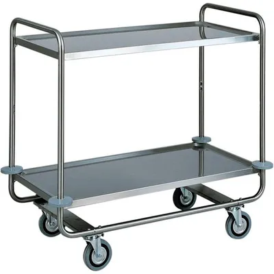 Zdjęcie produktu dla Solidny wózek serwisowy KBS 1100 z 2 półkami – nośność: 150 kg – wymiary: 1100 x 600 x 1000 mm