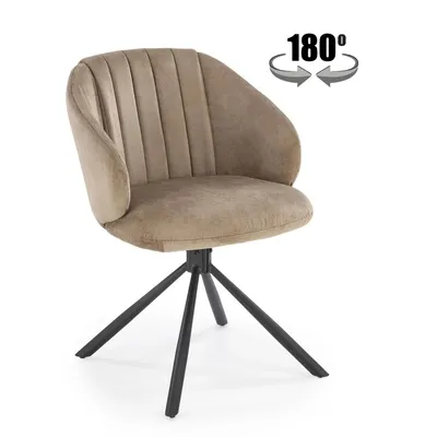 Zdjęcie produktu dla Krzesło tapicerowane K533 cappuccino/czarne obracane