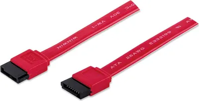Produktbild von MANHATTAN SATA-Kabel St/St  geschirmt 0.5m              rot