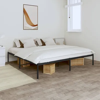 Immagine prodotto di The Living Store Struttura letto in metallo nero 193x203 cm