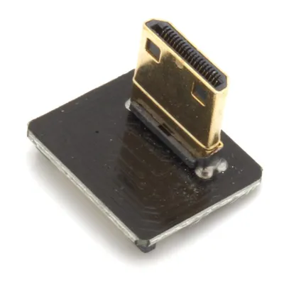 Produktbild von Adapter für DIY HDMI Kabel - Anschluss: Mini Typ C Stecker - Ausführung: nach oben gewinkelt