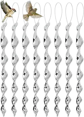 Imagen del producto de Disuasor para pájaros, espiral reflectante, de metal, para balcones y jardines