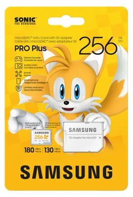 Produktbild von Samsung MB-MD256S, 256 GB, MicroSDXC, Klasse 10, UHS-I, 180 MB/s, 130 MB/s