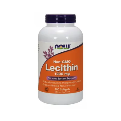 Produktbild von NOW Foods - Lecithin, 1200 mg, 200 Weichkapseln