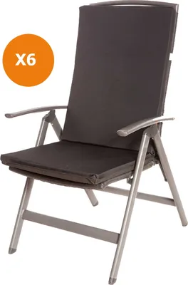 Produktbild von Stuhlkissen 6er set | Sitzkissen 110x47x4cm Schwarz | sitzkissen gartenmöbel Polsterauflage Auflage für Stühle | stuhlkissen outdoor