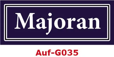 Produktbild von 2 Stück Gewürzaufkleber Majoran 40x16mm Gewürzetiketten Sticker Lebensmittel (Auf-G035)