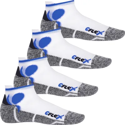 Produktbild von CFLEX Damen und Herren Running Funktions-Sneakersocken (4 Paar) Laufsocken – Weiss Blau 35-38
