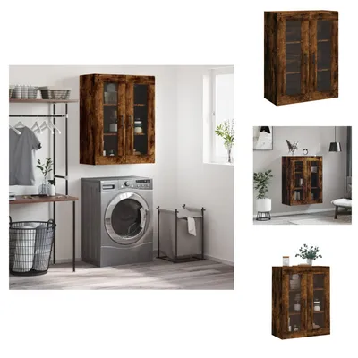 Image de vidaXL Armoire murale chêne fumé 69,5x34x90 cm - Sideboards
