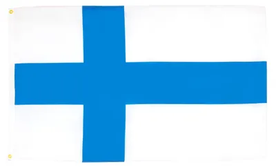 Finnland Flagge 150x90 cm aus Polyester 100D mit 2 Ringen