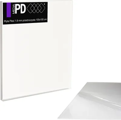 Produktbild von Acrylglas Platte Transparent 100x100 cm – 1,8 mm Stark – PMMA Kunststoffglas Klar – Ersatzglas für Bilderrahmen & Modellbau – UV-Beständig