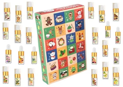 Produktbild von GKA XL Adventskalender gefüllt mit 24 exklusiven reinen Parfümölen aus Frankreich Parfümöl Parfüm Weihnachten Advent Kalender
