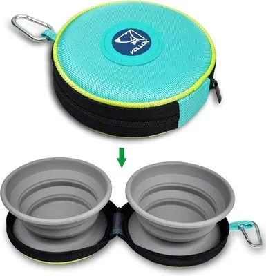 Image de Gamelle pliable en silicone pour animaux, pour la nourriture et l'eau